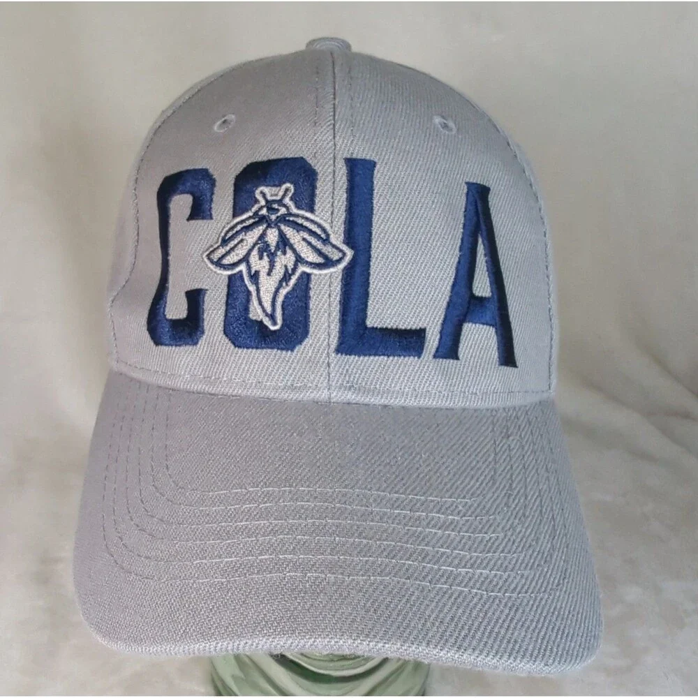 Columbia Fireflies Hat Mens Gray Strap Back Embroidered Baseball MiLB KC Royals